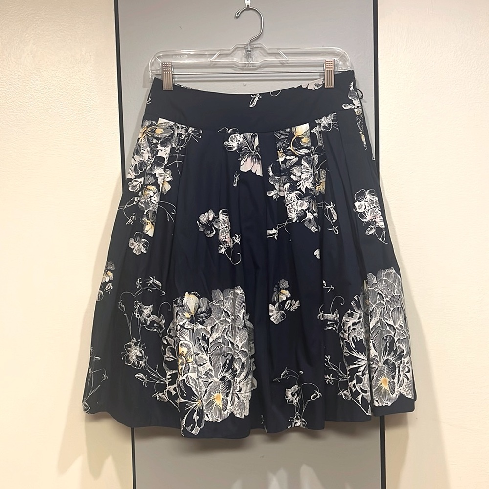 Anthropologie Odille Floral Skirt